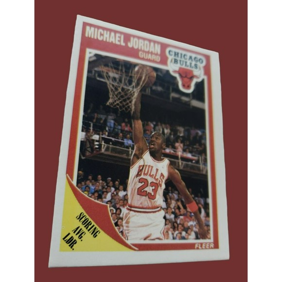 1989-90 Fleer Michael Jordan Basketball Card #21 Chicago Bulls - Picture 6 of 12